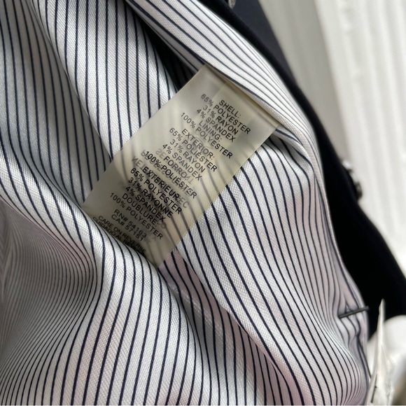 Calvin Klein Flap-Pocket Two-Button Blazer Size 12P - Picture 14 of 14